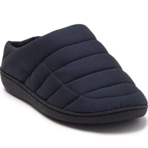 Abound Slippers Mens Size 10 Medium Blue Slip On Puffer in Navy Cozy NEW - Picture 1 of 8